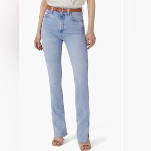 Favorite Daughter Valentine Super High Waist Cigarette Jeans with split hem.